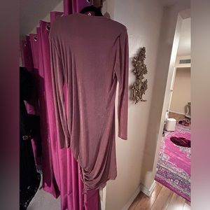 Slinky midi dress, salmon color